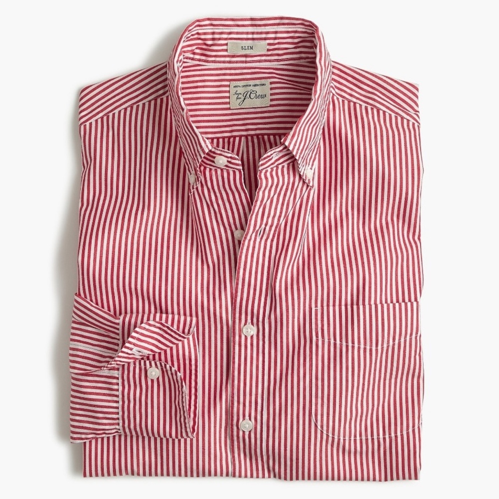 NEW J. Crew Secret Wash Stripe Button Up Shirt